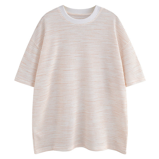 Trendy oversized heren T-shirt met verlaagde schouders en korte mouwen