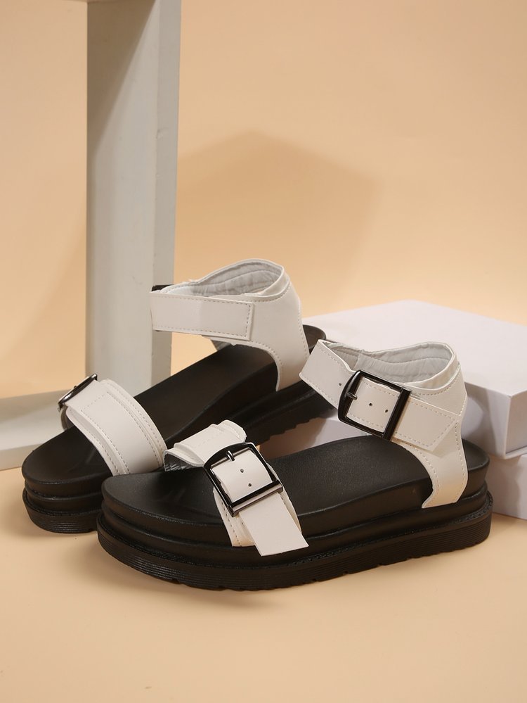 New Design Womens Flat Roman Sandals Thick Hollow Out Sandals