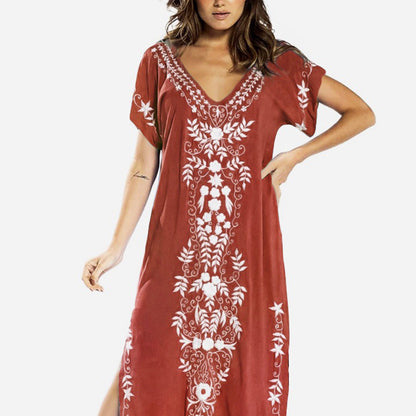 Europese Beauty Beach Boho Print Jurk