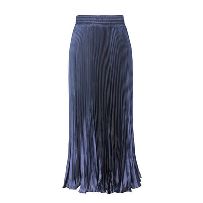 Glossy pleated skirt long accordion skirt long skirt skirt
