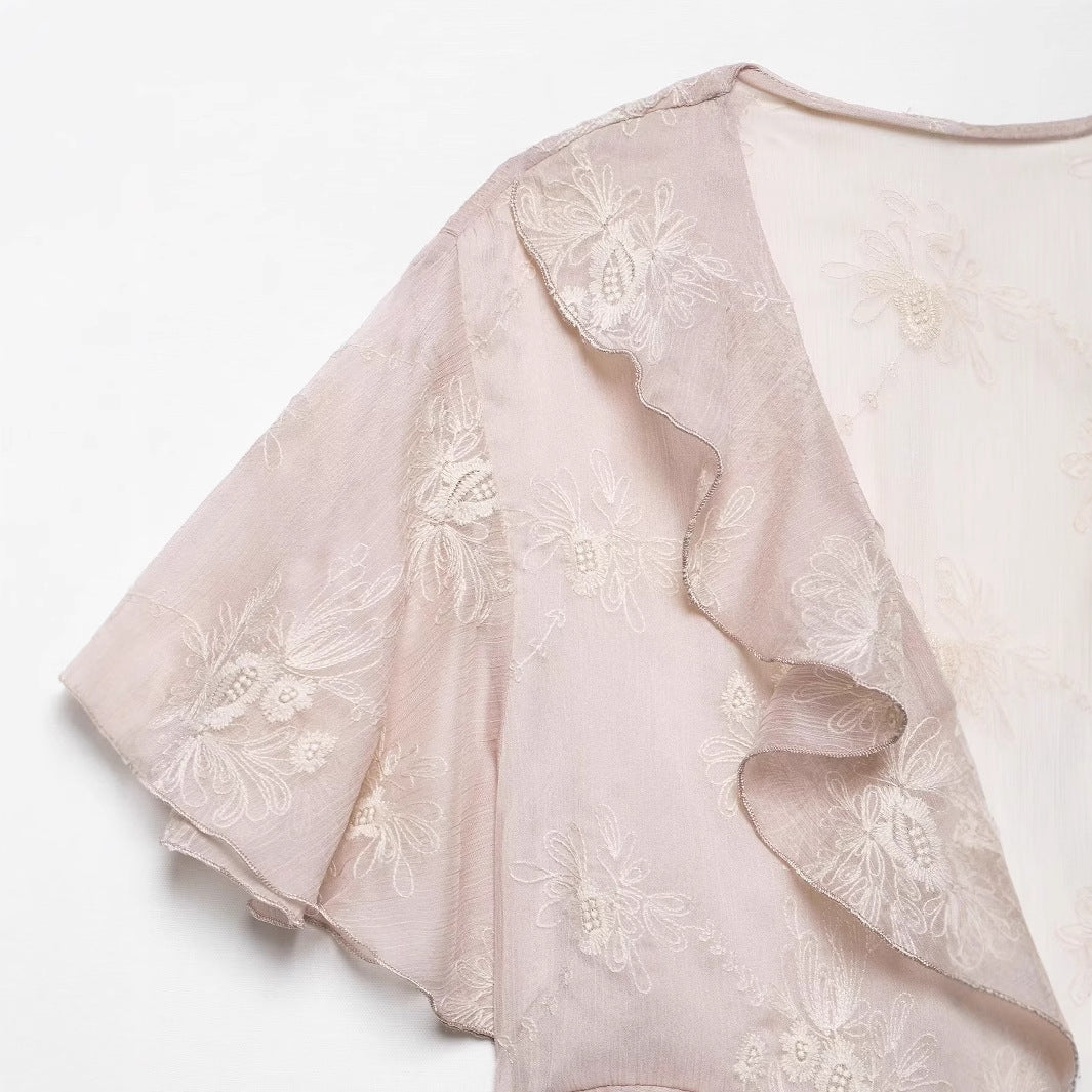 Women's Layered Decorative Embroidered Top