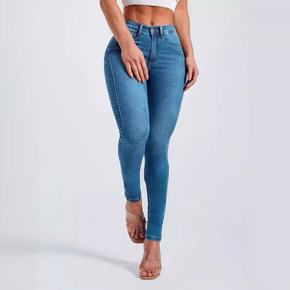 Stretch high-rise jeans