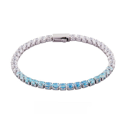 Diamond-encrusted tennis bracelet