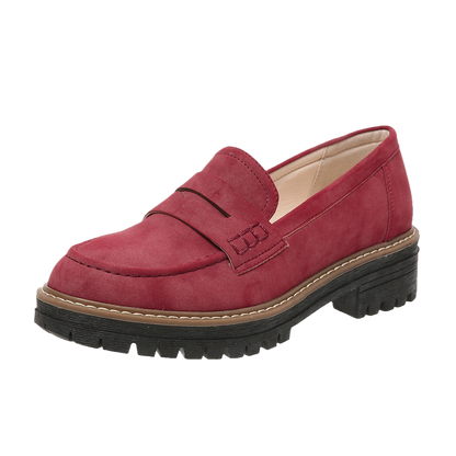 Dames loafers met dikke hak