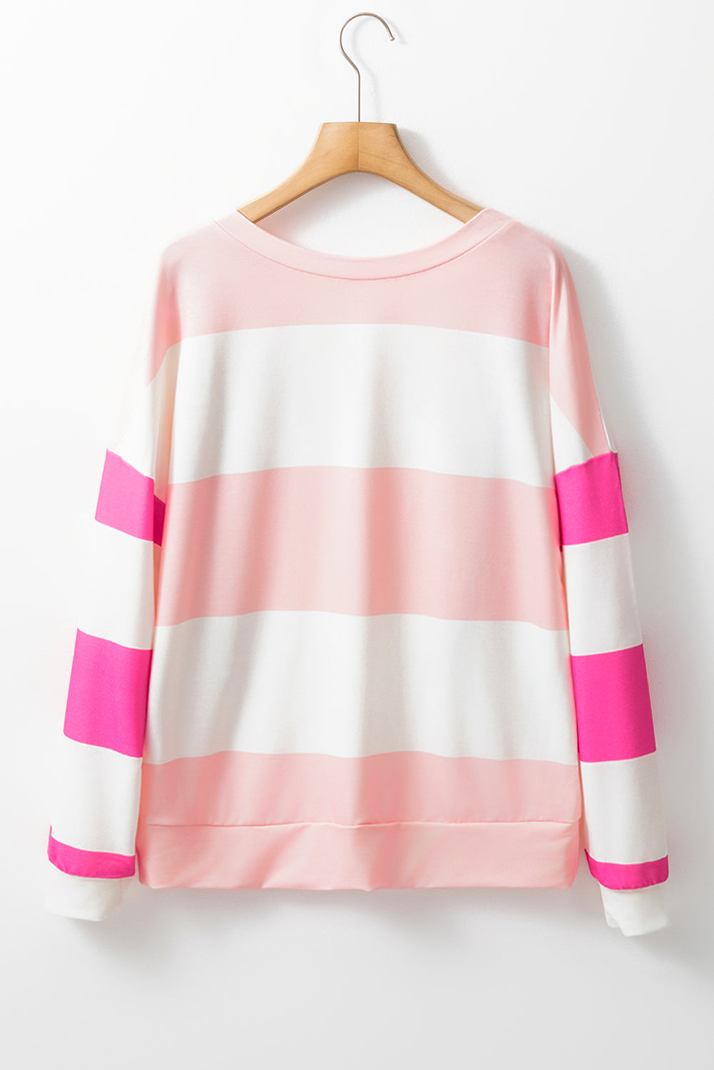 Sweatshirt met kleurblokken verlaagde schouders en lange mouwen