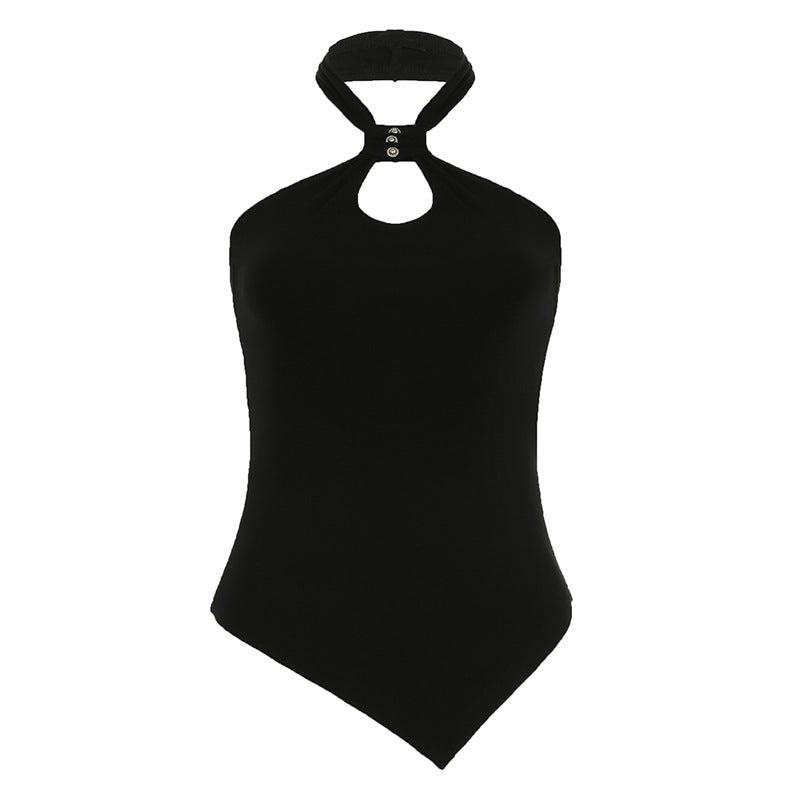 Street Style Irregular Strapless Tank Top for Women Versatile Back Top