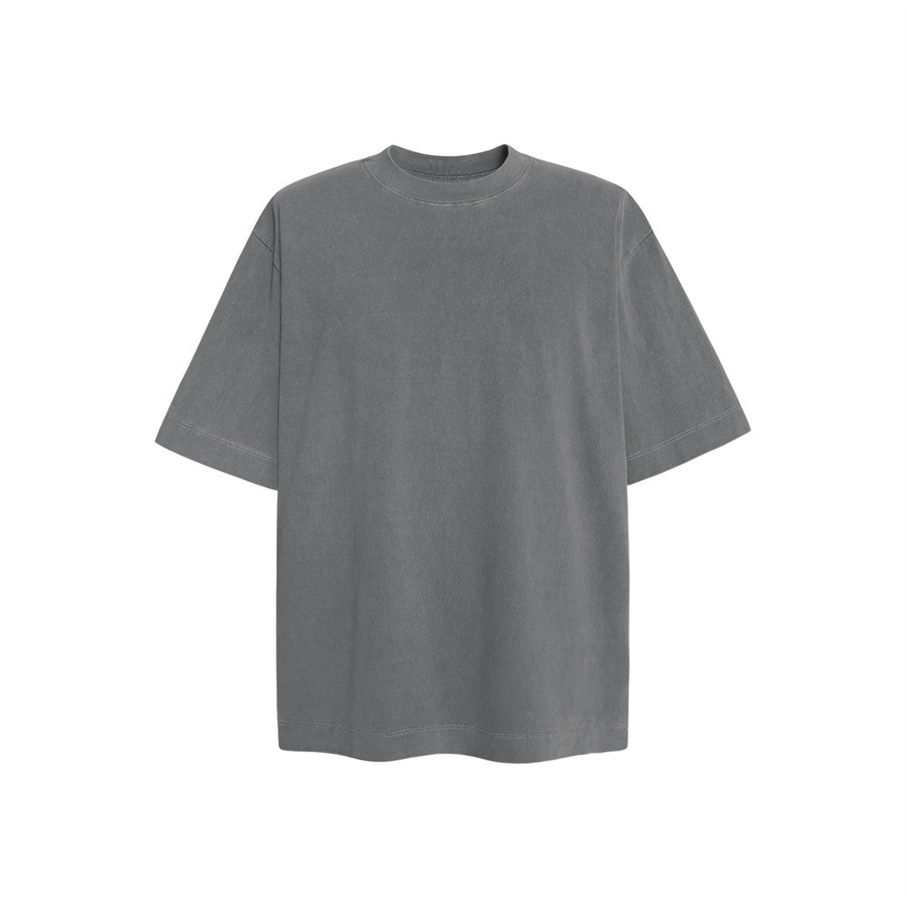 Simple solid color t-shirt short sleeved