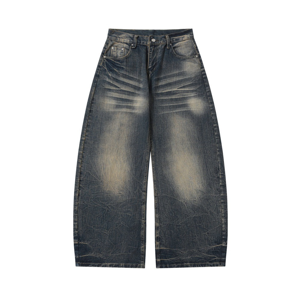 Gebogen Silhouet Mes Jeans Heren