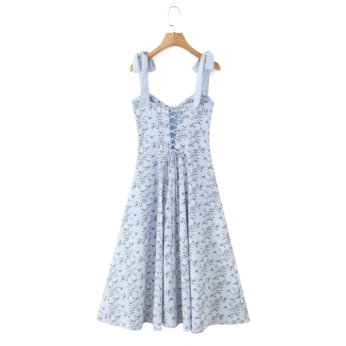 Floral bow suspender dress