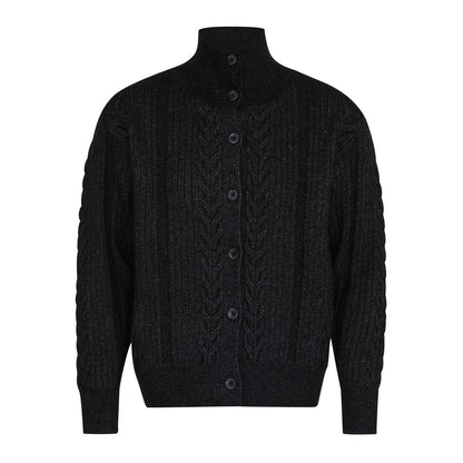 Heren vest met hoge hals en knoopsluiting