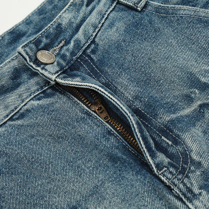Wash water gradient loose jeans