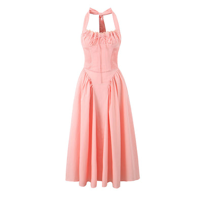 Backless mid length dress