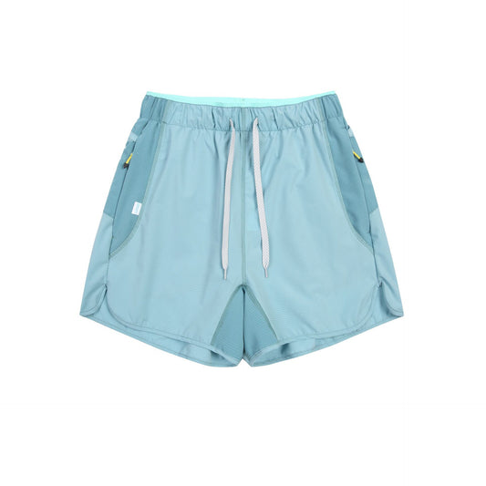 Outdoor Lightweight Quick-Dry Breathable Sports Thin Shorts Color-Blocked Five-Panel Shorts Men