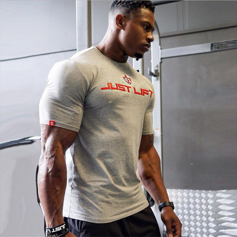 Premium Cotton ModalMen's Sport Casual Summer Short Sleeve Slim Fit Stretch Moisture-Wicking Breathable Fitness T-Shirt Cotton