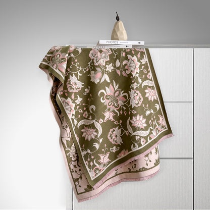 Double Sided Heart Pattern Womens Scarf