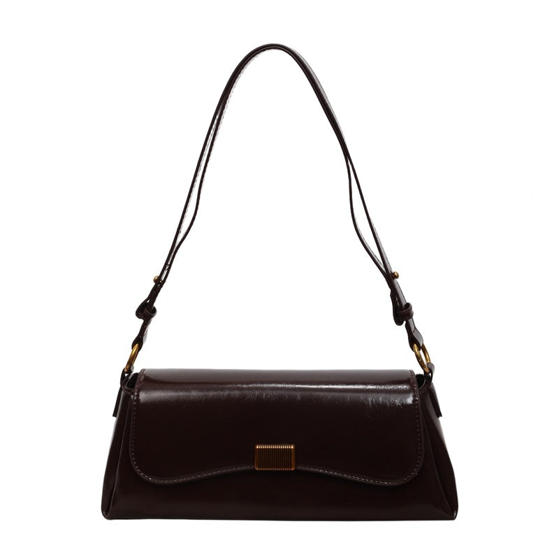 Retro Shoulder Bag with Magnetic Closure