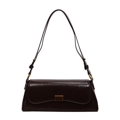 Retro Shoulder Bag with Magnetic Closure
