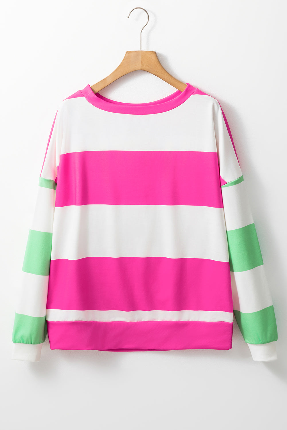 Sweatshirt met kleurblokken verlaagde schouders en lange mouwen
