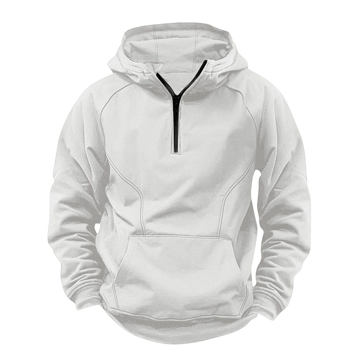Mens Retro Hooded Zipper Jacket