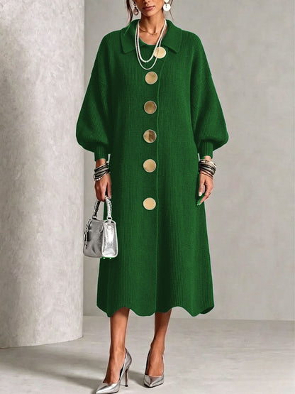 Womens Polo Collar Knit Dress