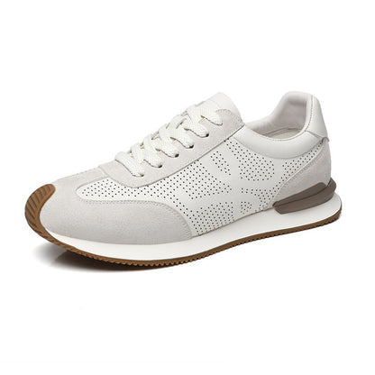 First layer cowhide white shoes