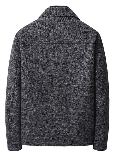 Casual Woolen Business Overcoat, Thickened and Warm Clothing