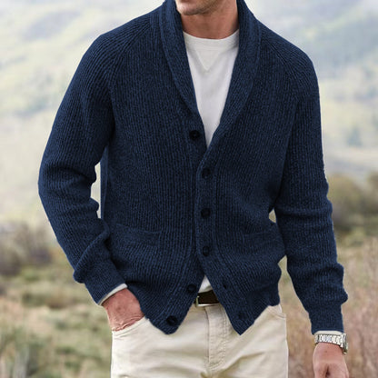 Mens Thickened Acrylic Blend Cardigan