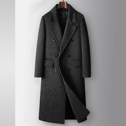 Mens Double Breasted Wool Overcoat