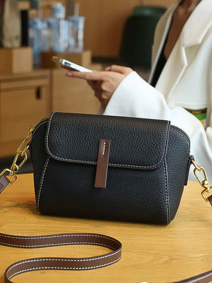 New Single-Shoulder Bag for Women, Made of Genuine Leather, Large-Capacity