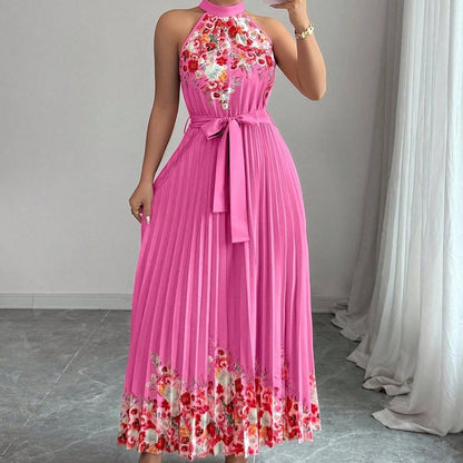 Maxi-jurk van chiffon met bloemenprint