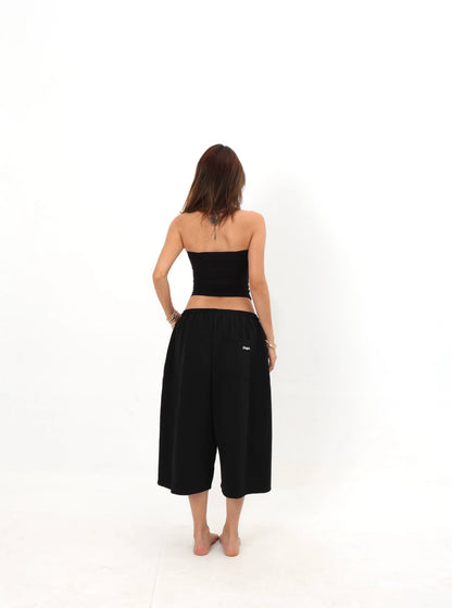 Womens Drawstring Cropped Sweatpants
