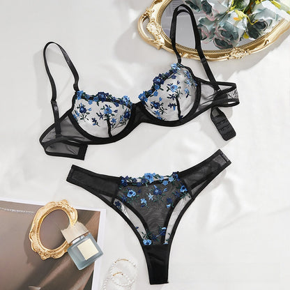 Lace Mesh Lingerie Set