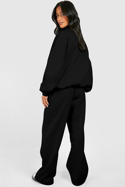 Sweatshirt met halve rits en bijpassende broek