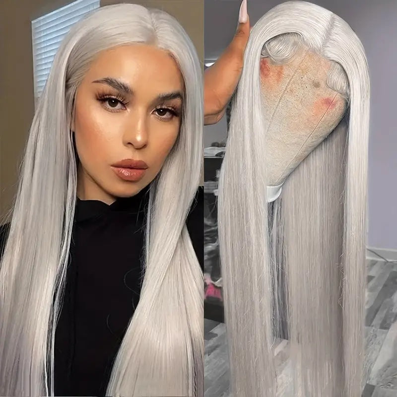 Synthetic Long Straight Front Lace Wig