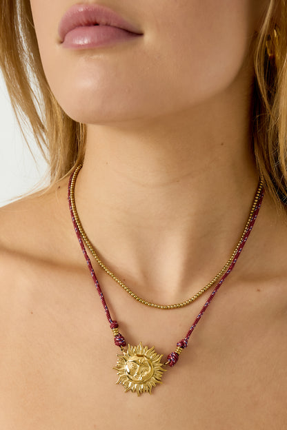 Roestvrijstalen hangerkettingen zon Casual Dagelijks Eenvoudig Serie Dames sieraden