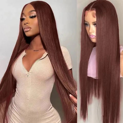 Synthetic Long Straight Front Lace Wig