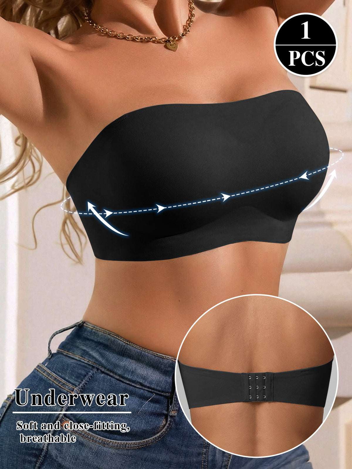 Seamless Wire-Free Tube Top with Anti-Slip Design