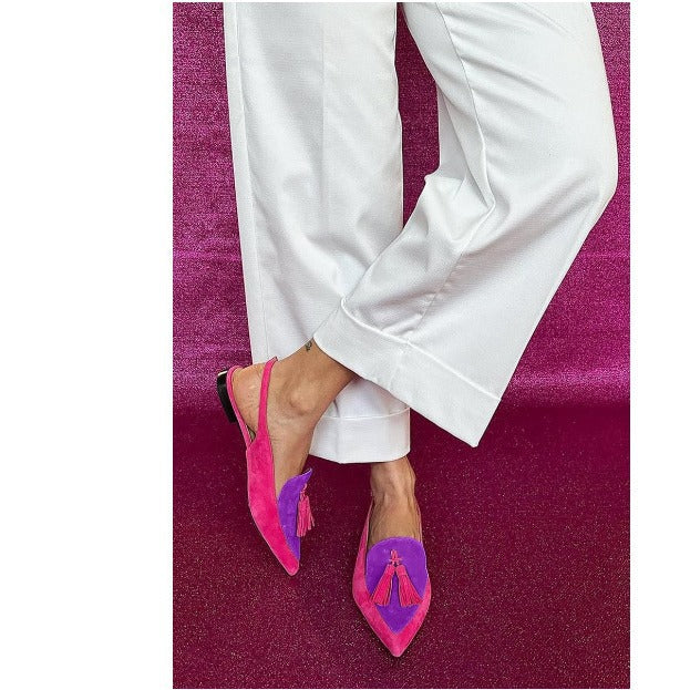 Womens Pointed Toe Tassel Sandals