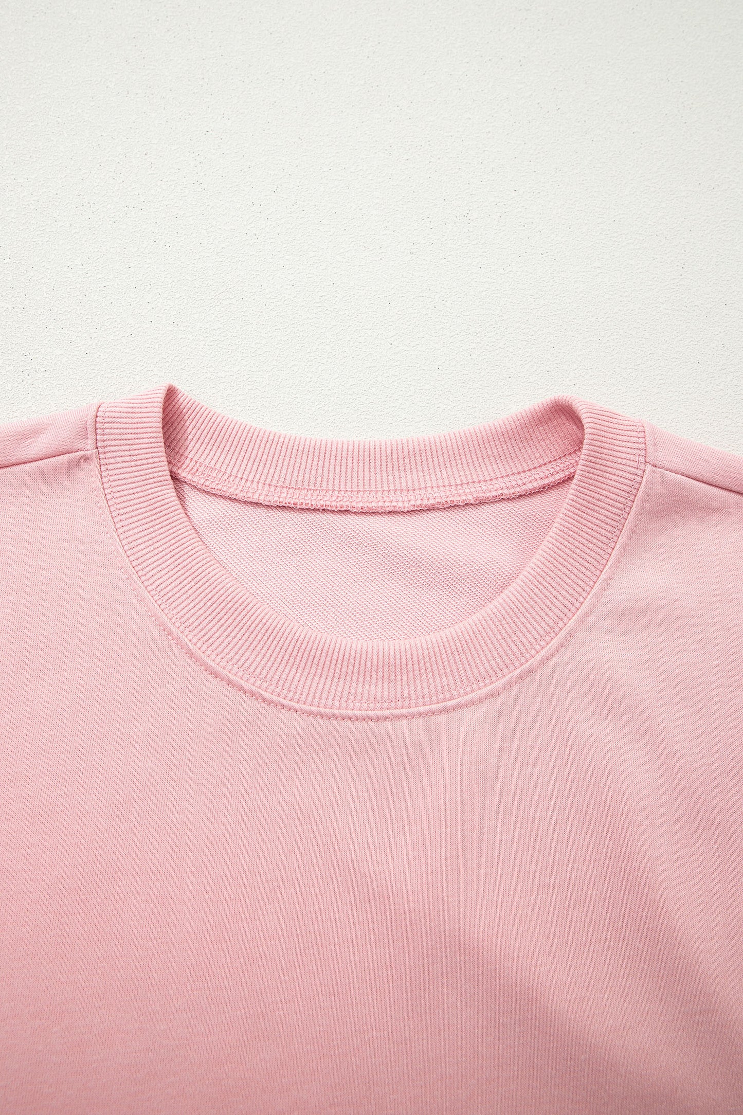 Effen losvallend T-shirt en broek met trekkoord en wijde pijpen  2-delige set