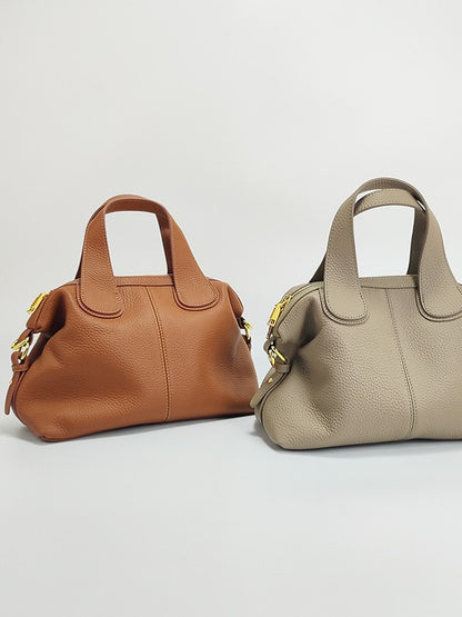 Womens Top-Layer Cowhide Dumpling Handbag
