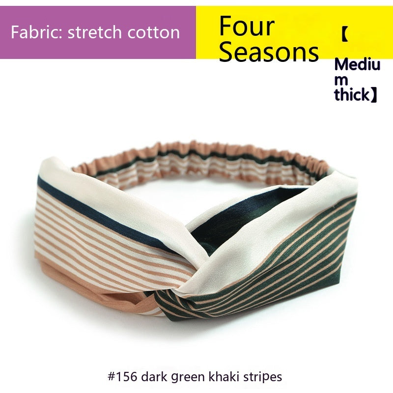 Elastische gekruiste chiffon hoofdband in Boheemse stijl