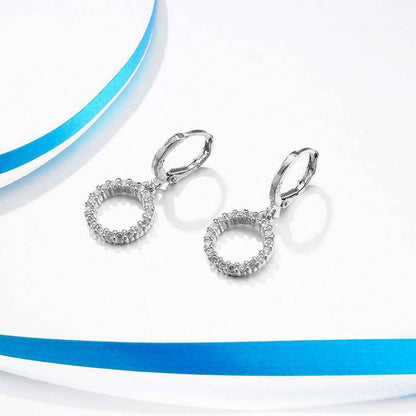 Vintage Sterling Silver Cubic Zirconia Necklace and Earrings Set