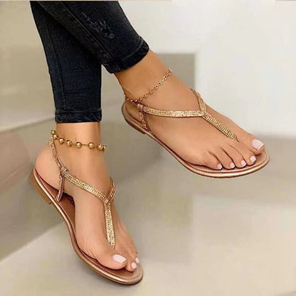 Women's Flat Rhinestone Sandals