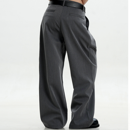 Wide-leg casual trousers