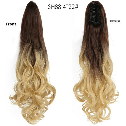 Synthetic Colorful Long Curly Hair Clip Ponytail