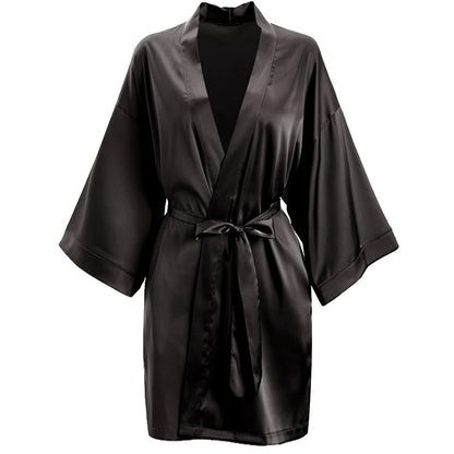 Lace Trim Ice Silk Womens Sleepwear Nightdress