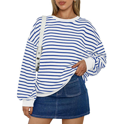 Oversized Striped Long Sleeve Dress