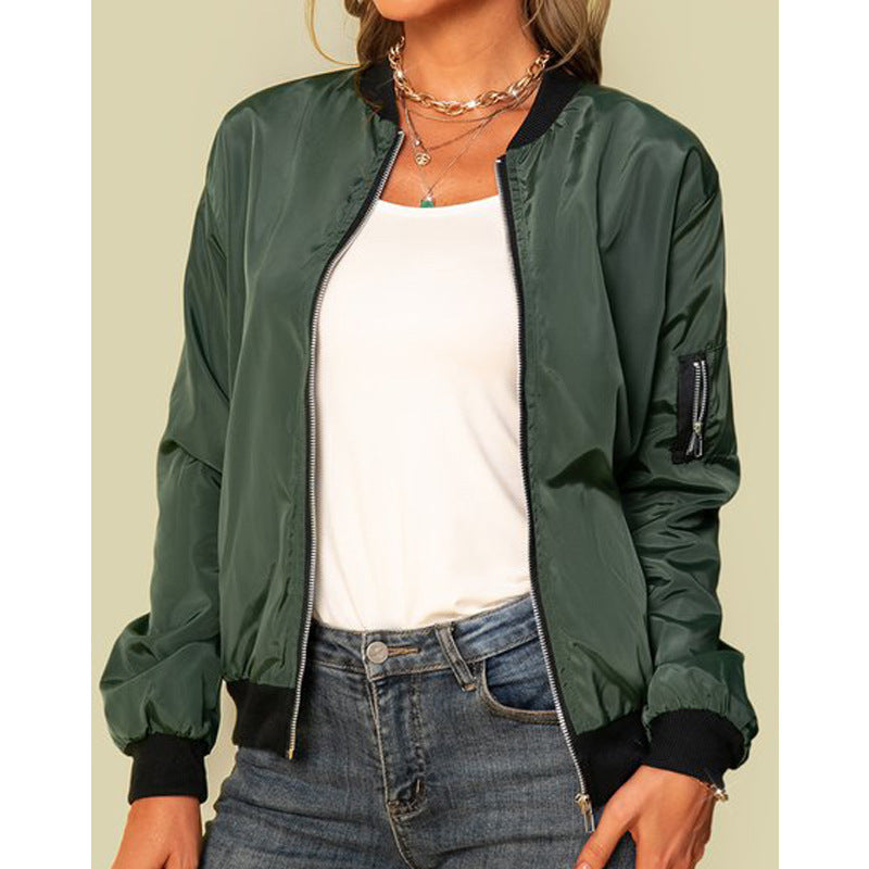 Womens Casual Zipper Jacket