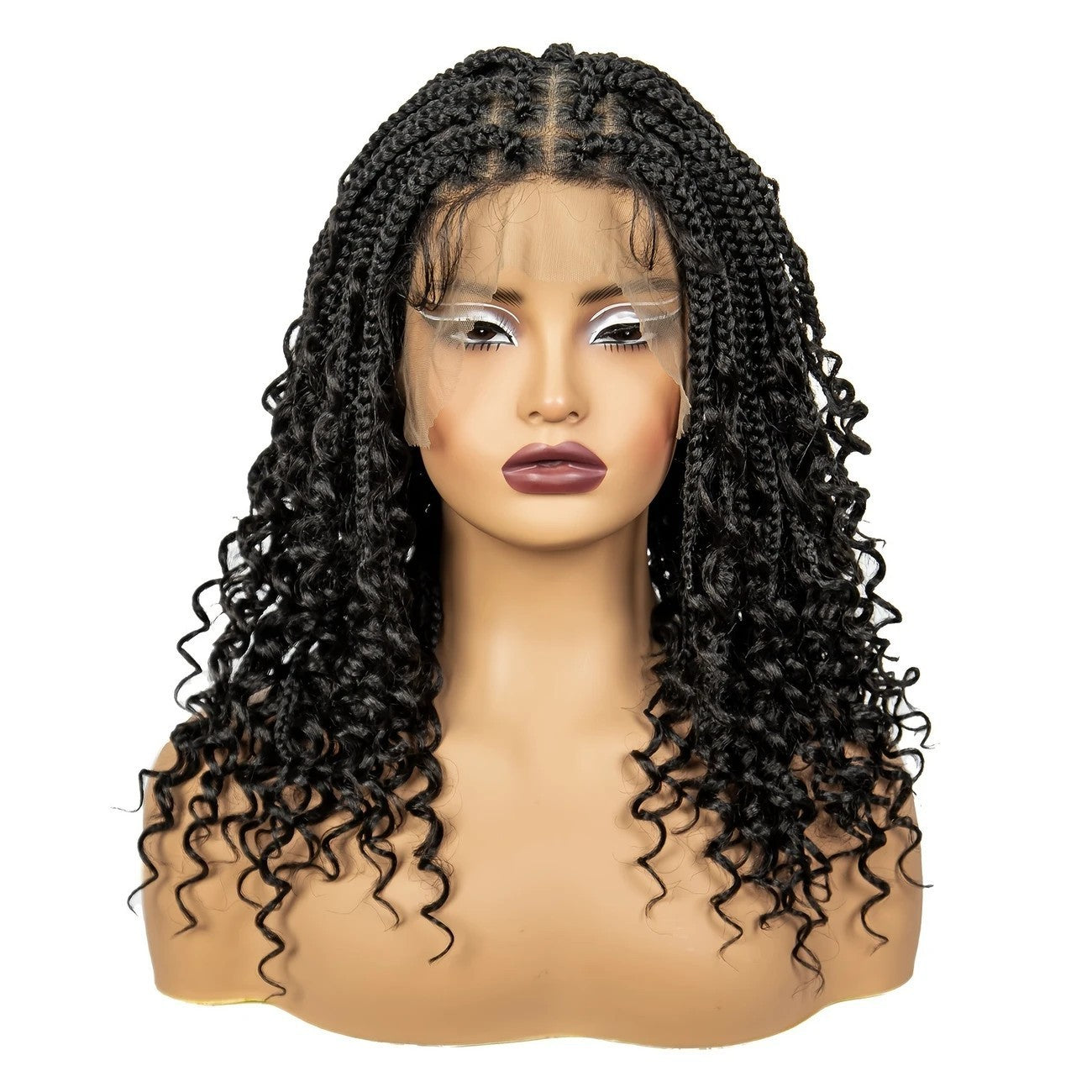 Gevlochten fly full lace synthetische wig