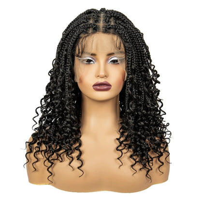 Gevlochten fly full lace synthetische wig